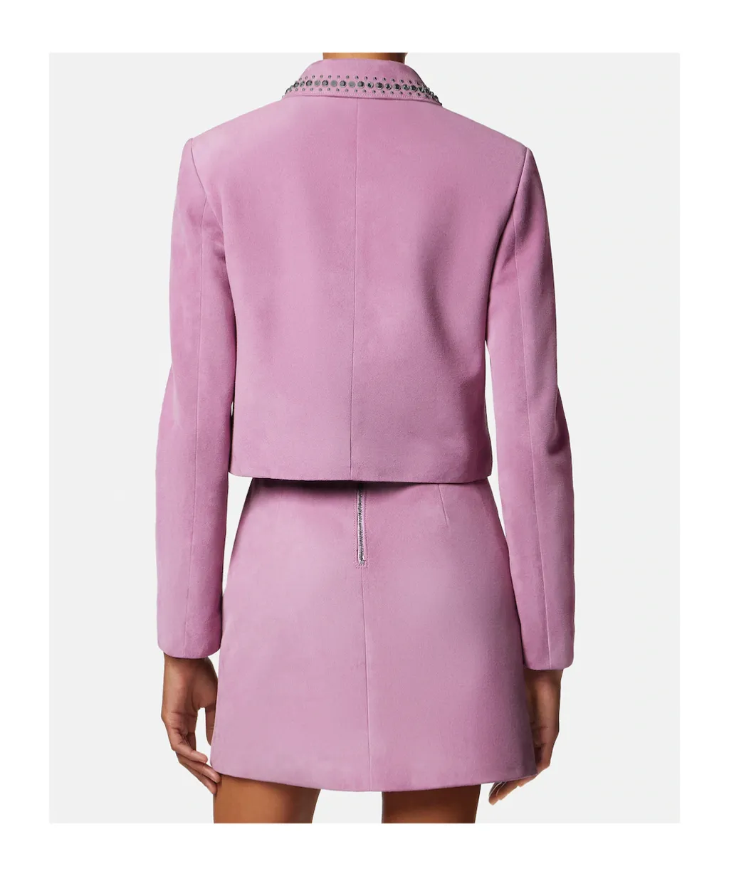 Embellished Suede Jacket