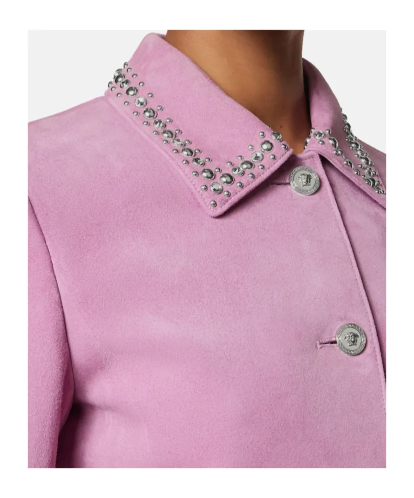 Embellished Suede Jacket