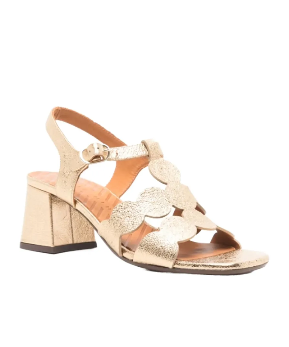 Chunky High-Heeled Sandals