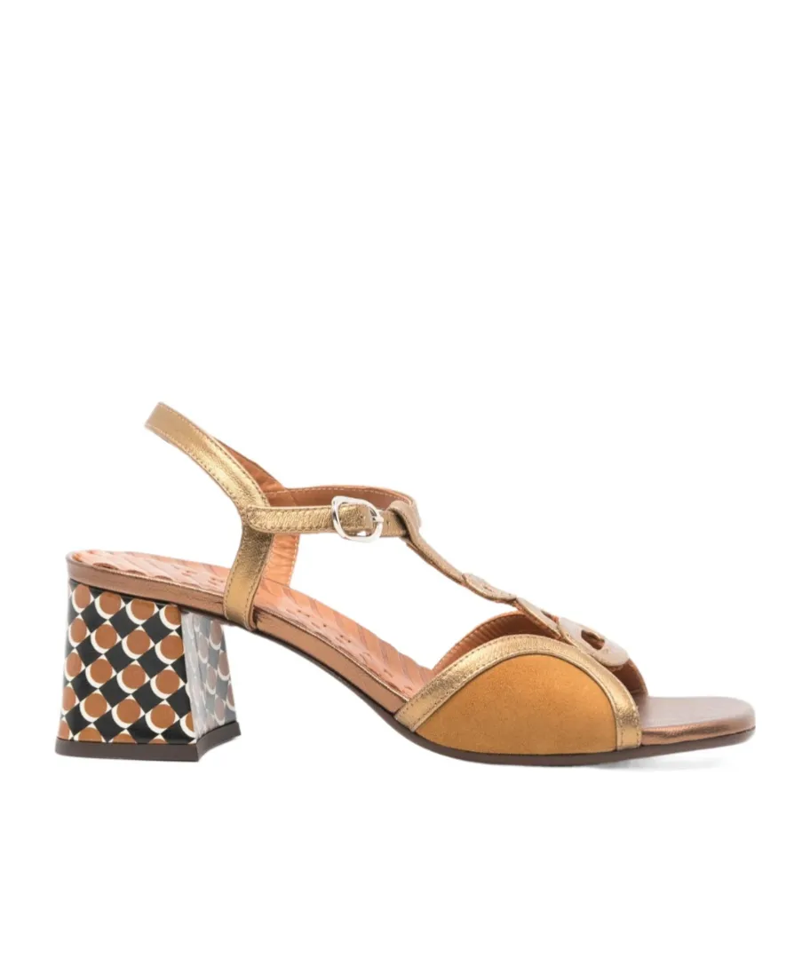 Chunky High-Heeled Sandals