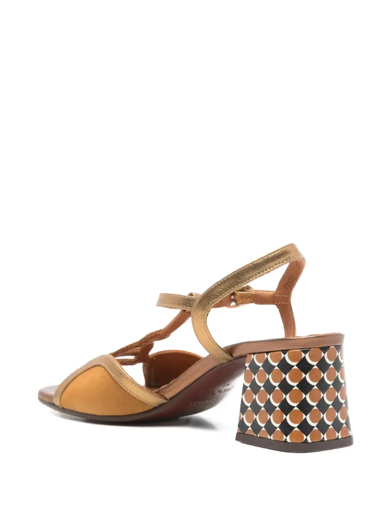 Chunky High-Heeled Sandals