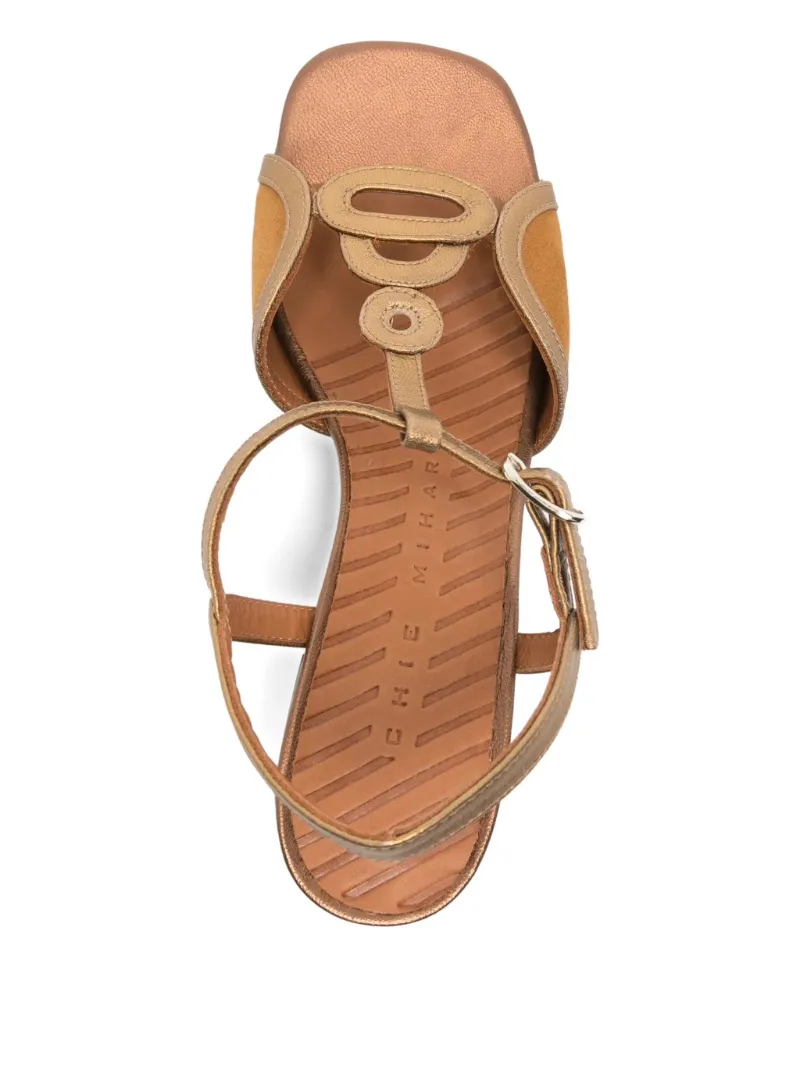Chunky High-Heeled Sandals