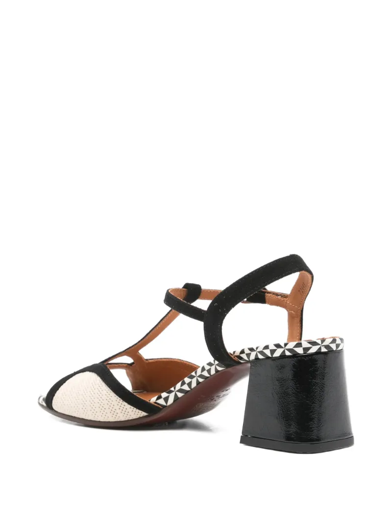 Chunky High-Heeled Sandals
