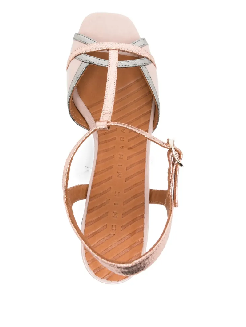 Chunky High-Heeled Sandals