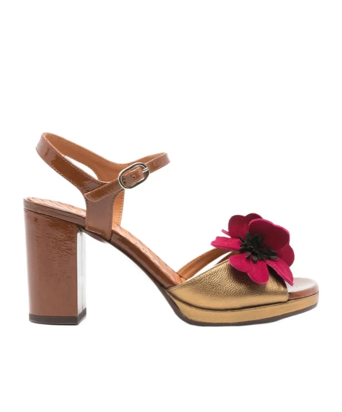 Chunky High-Heeled Sandals