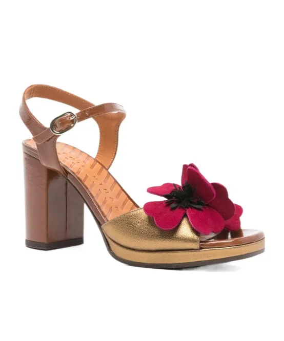 Chunky High-Heeled Sandals