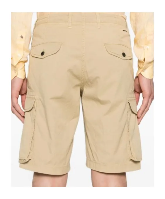 Textured Cotton Cargo Shorts