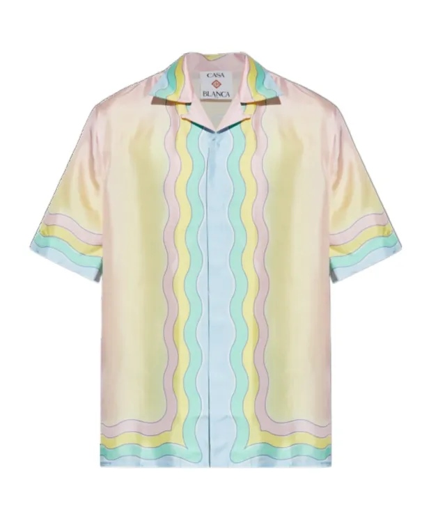 Casablanca Short-Sleeved Satin Shirt