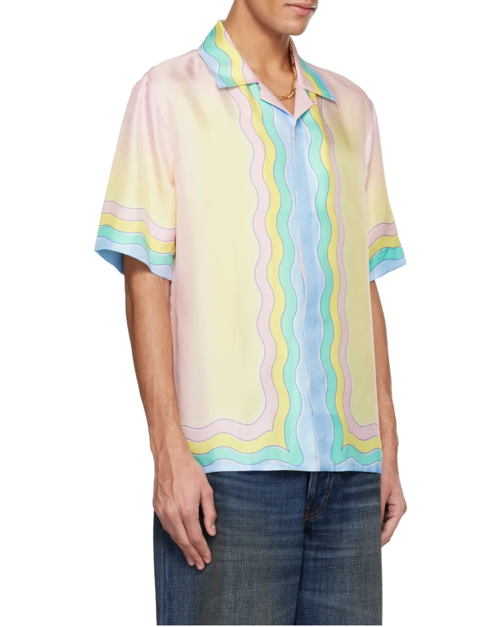 Casablanca Short-Sleeved Satin Shirt