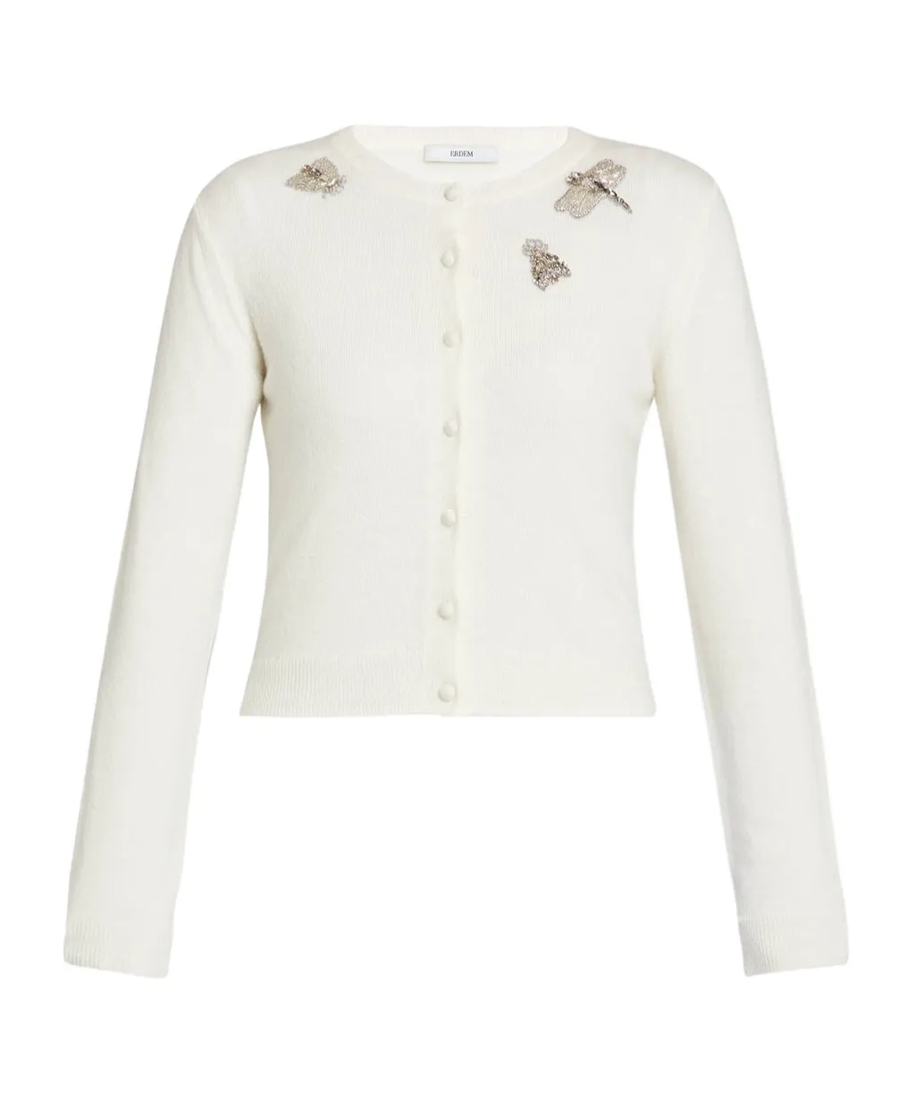 Embellished Crew Neck Cardigan