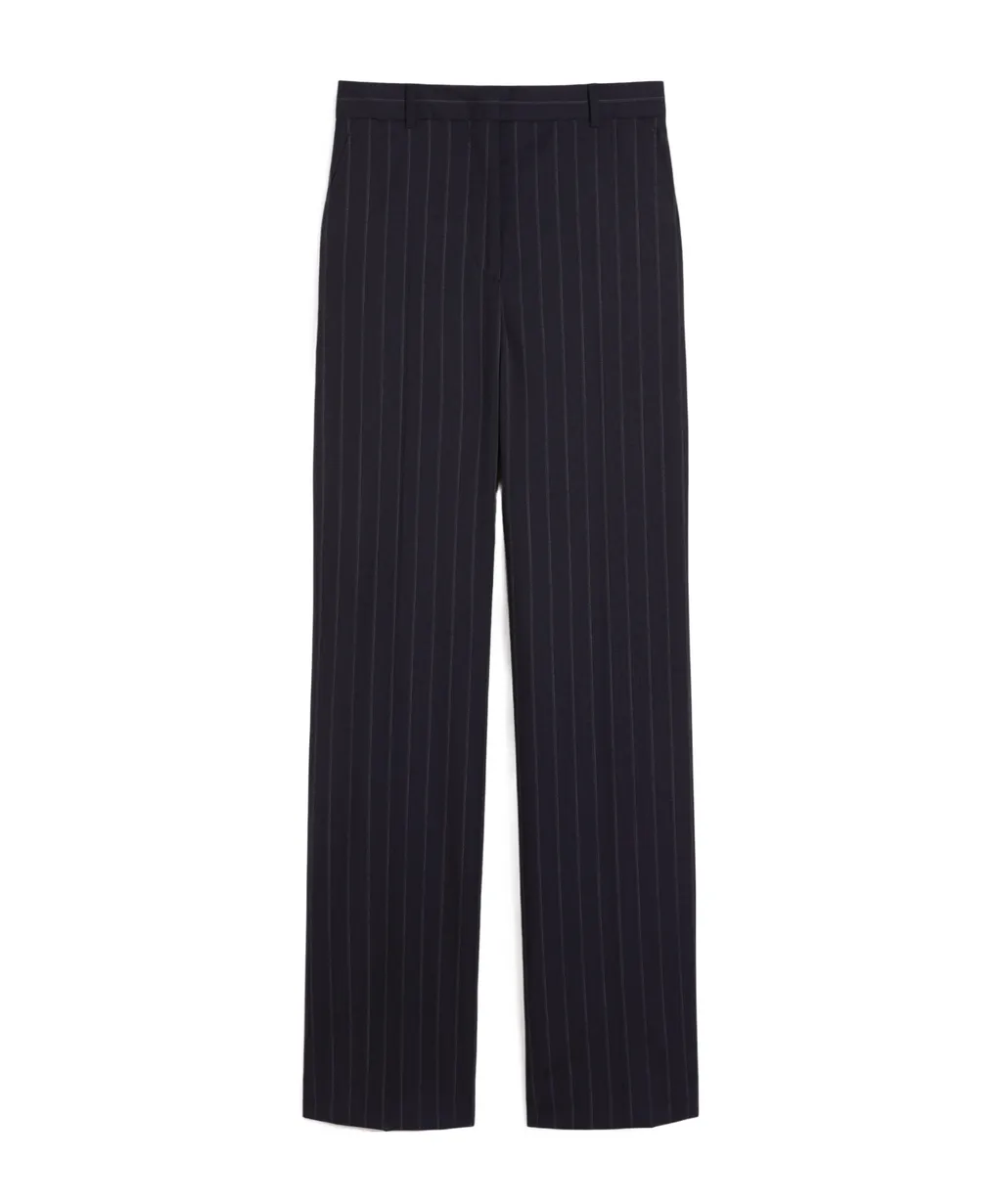 Pinstripe Wool Trousers