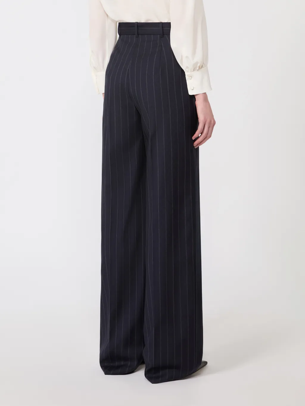 Pinstripe Wool Trousers