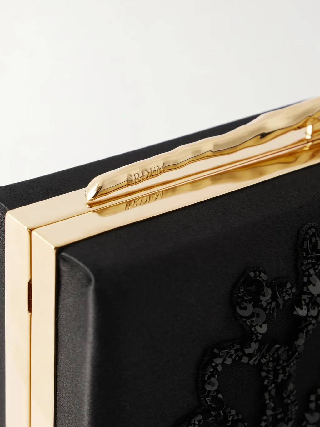 Embellished Satin Clutch