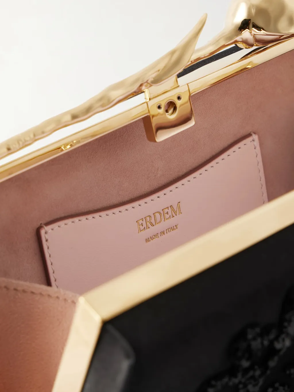 Embellished Satin Clutch