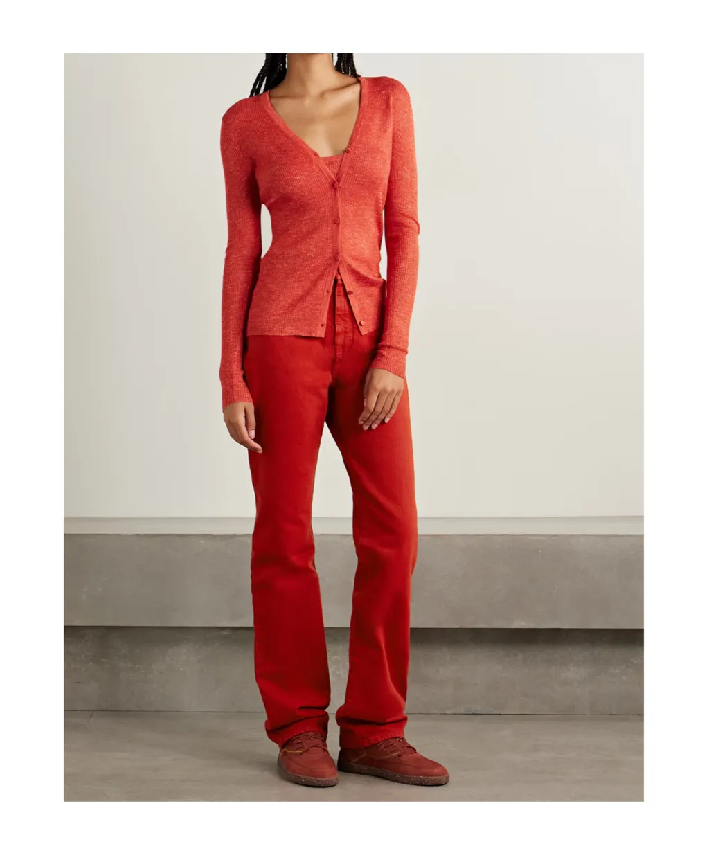 High-Waisted Straight Leg Jeans