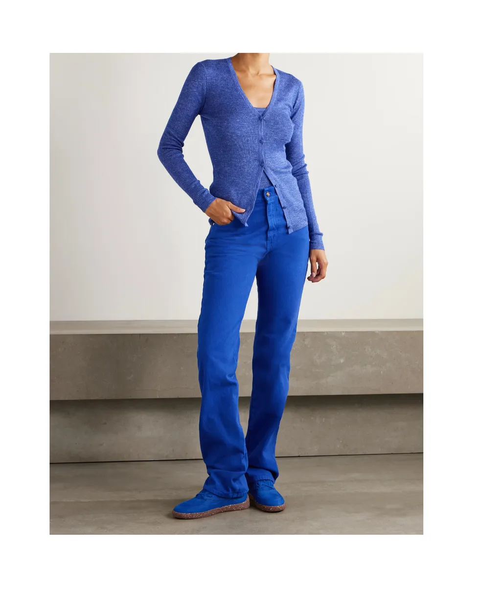 High-Waisted Straight Leg Jeans