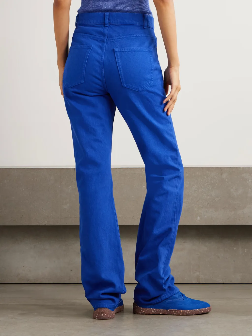 High-Waisted Straight Leg Jeans