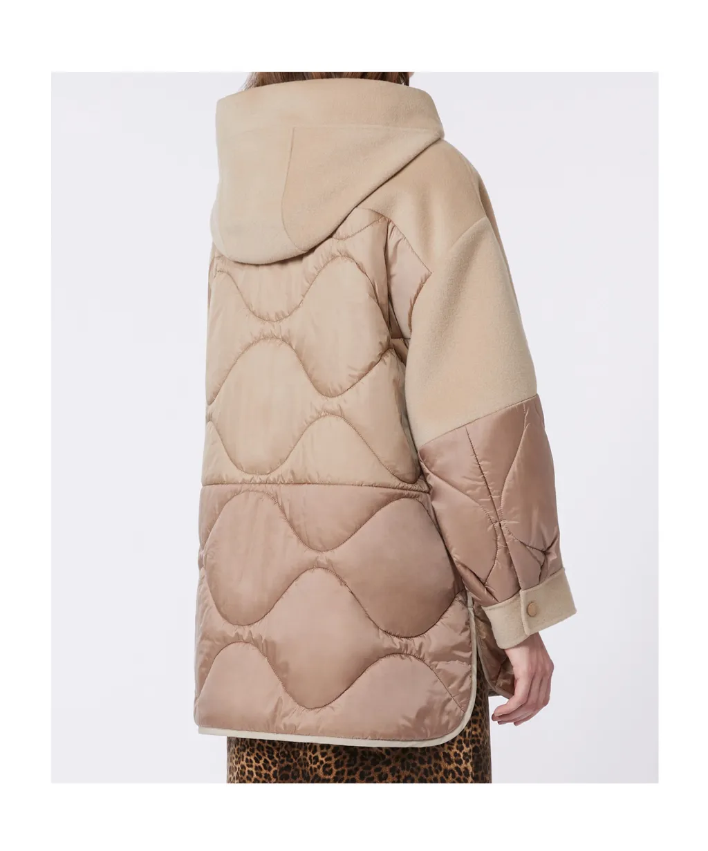 Padded Coat In Double-Sided Wool And Nylon