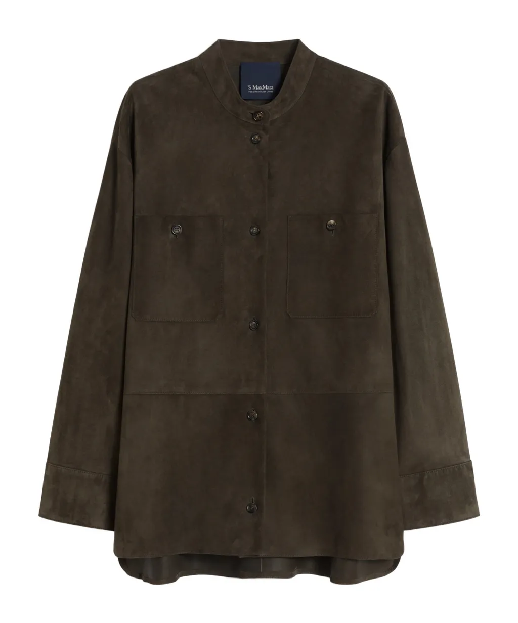 Long-Sleeved Leather Jacket