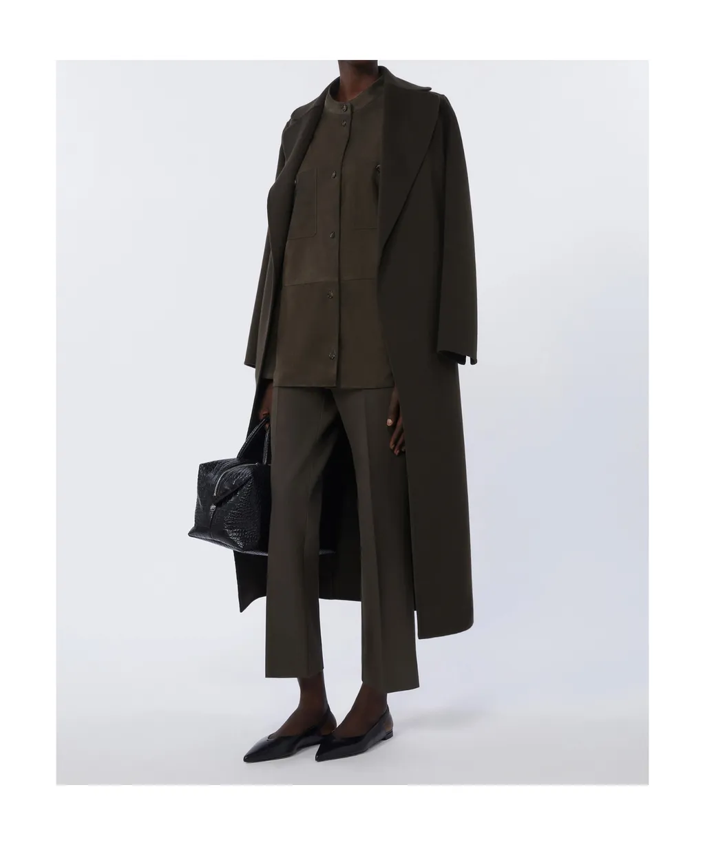 Long-Sleeved Leather Jacket