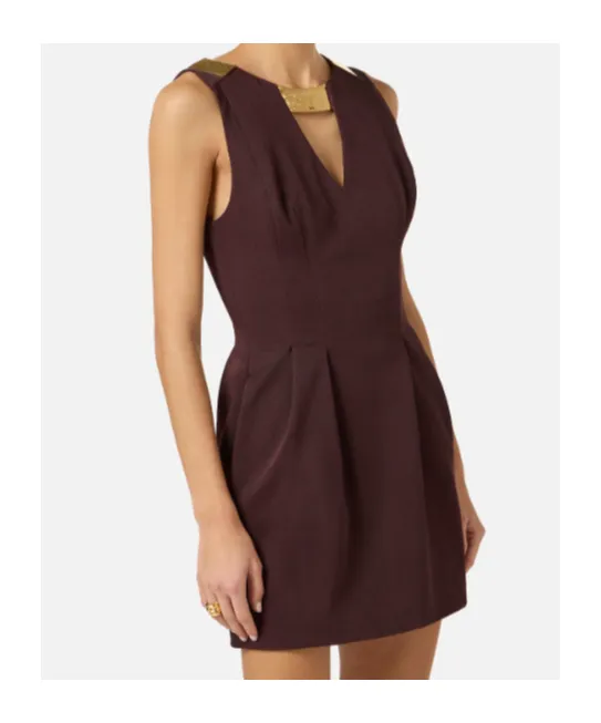 Elisabetta Franchi V-Neck Sleevless Mini Dress
