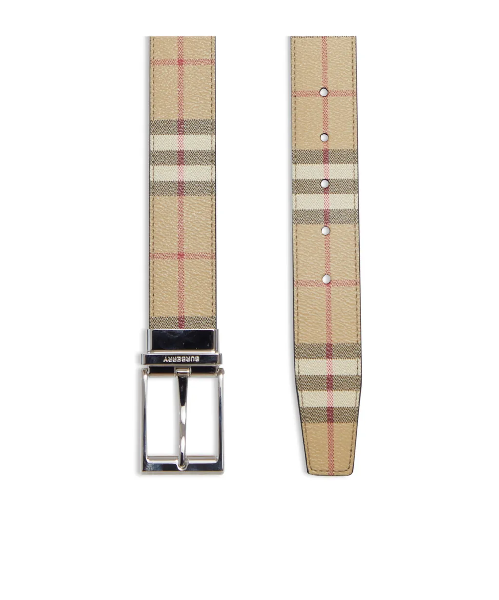 Burberry Checked Reversible Buckle Belt