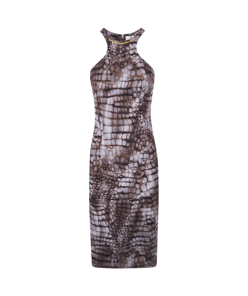 Animal-Print Midi Dress