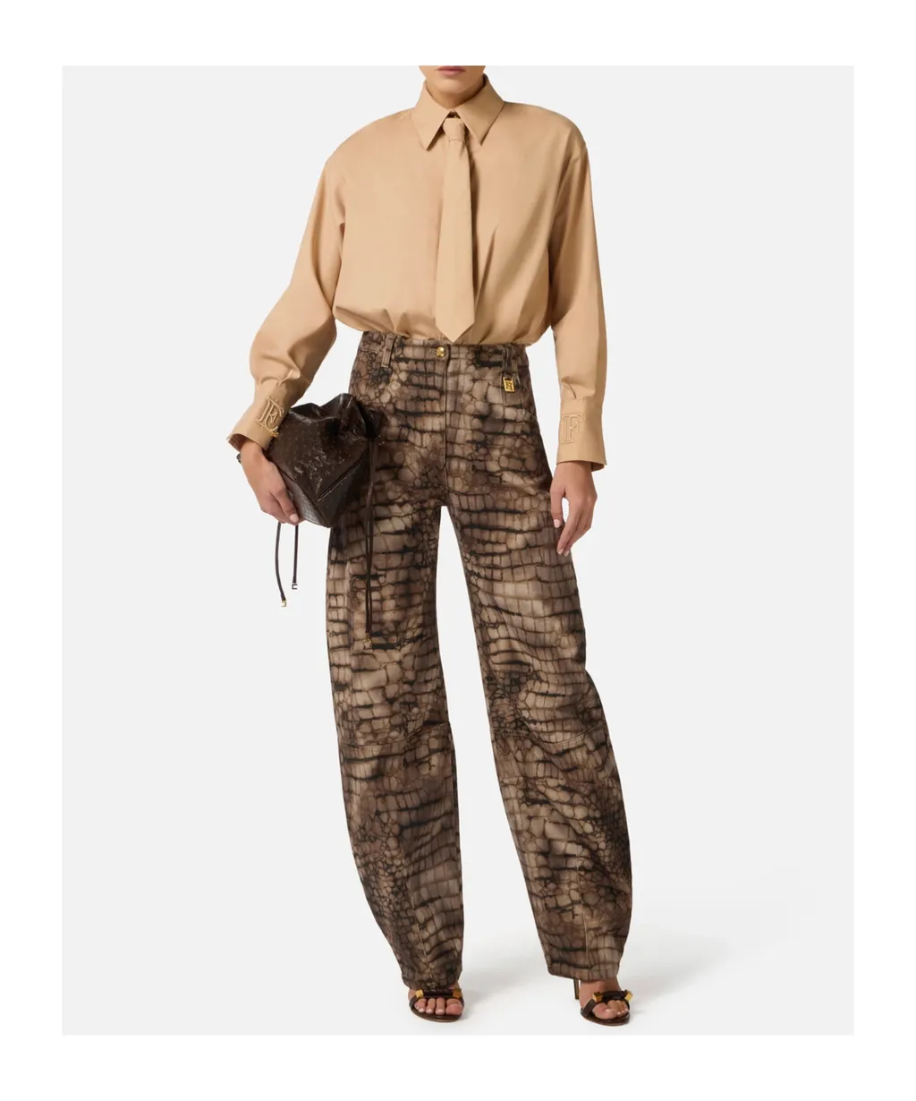 Elisabetta Franchi Tie Detailed Regular Fit Shirt