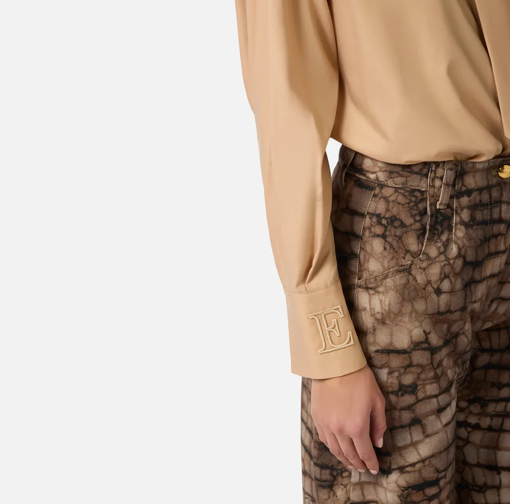 Elisabetta Franchi Tie Detailed Regular Fit Shirt