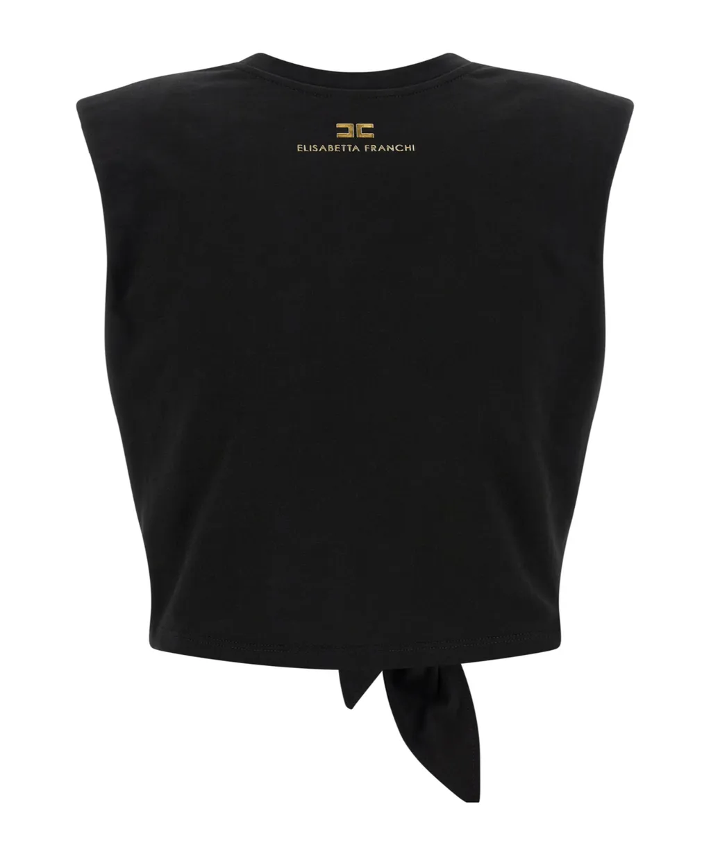Elisabetta Franchi Knot Jersey T-Shirt