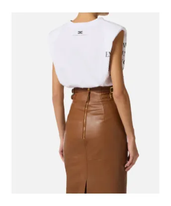 Elisabetta Franchi Lettering Print Jersey T-Shirt