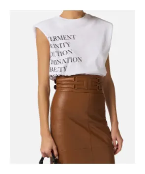 Elisabetta Franchi Lettering Print Jersey T-Shirt