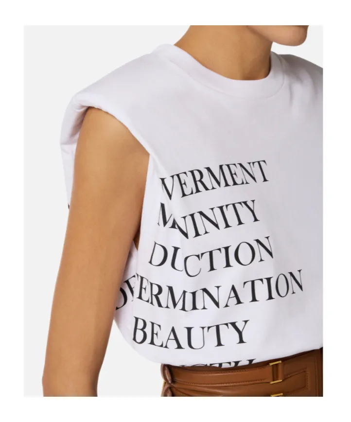 Elisabetta Franchi Lettering Print Jersey T-Shirt