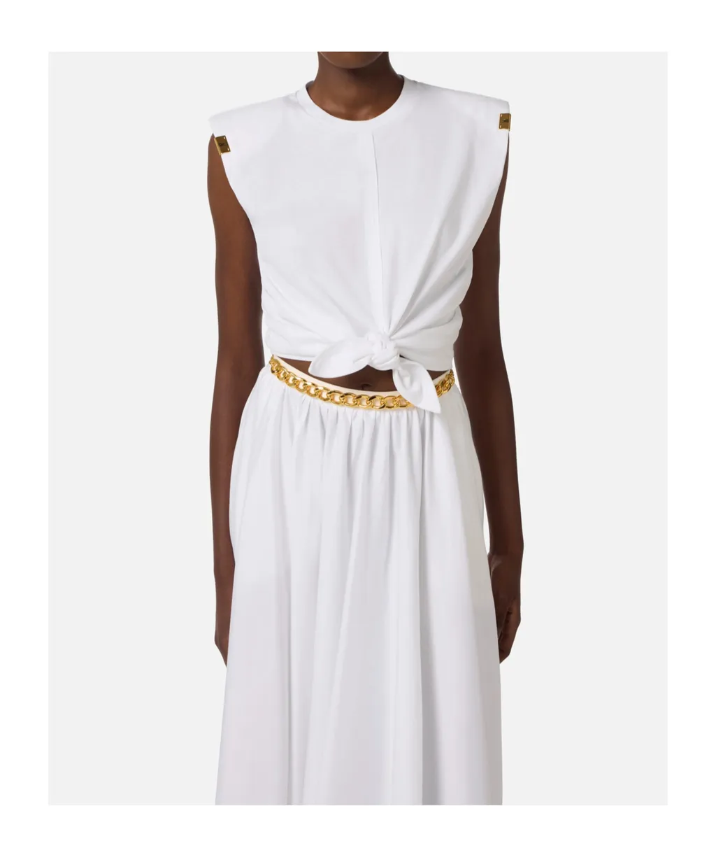 Elisabetta Franchi Knot Jersey T-Shirt