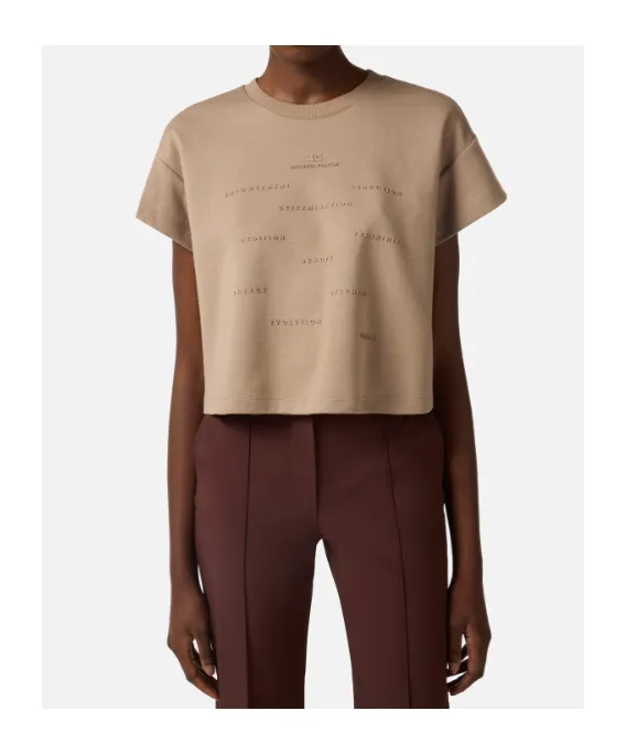 Elisabetta Franchi Logo Lettering Crewneck T-Shirt