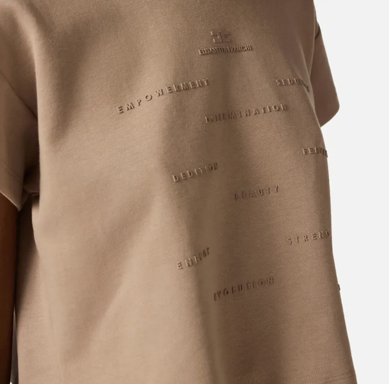 Elisabetta Franchi Logo Lettering Crewneck T-Shirt