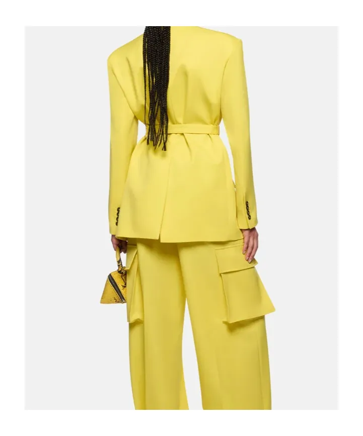 The Attico Long-Sleeved Belted Jacket