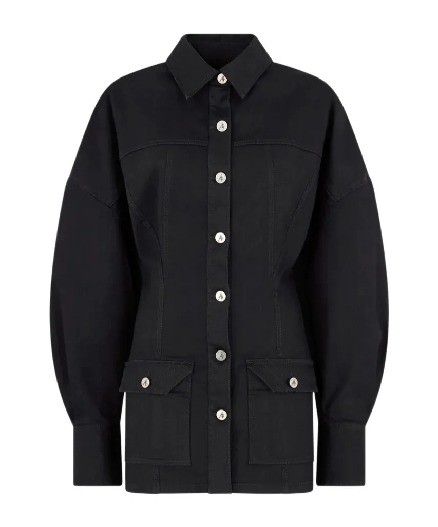 The Attico Button-Up Denim Mini Dress
