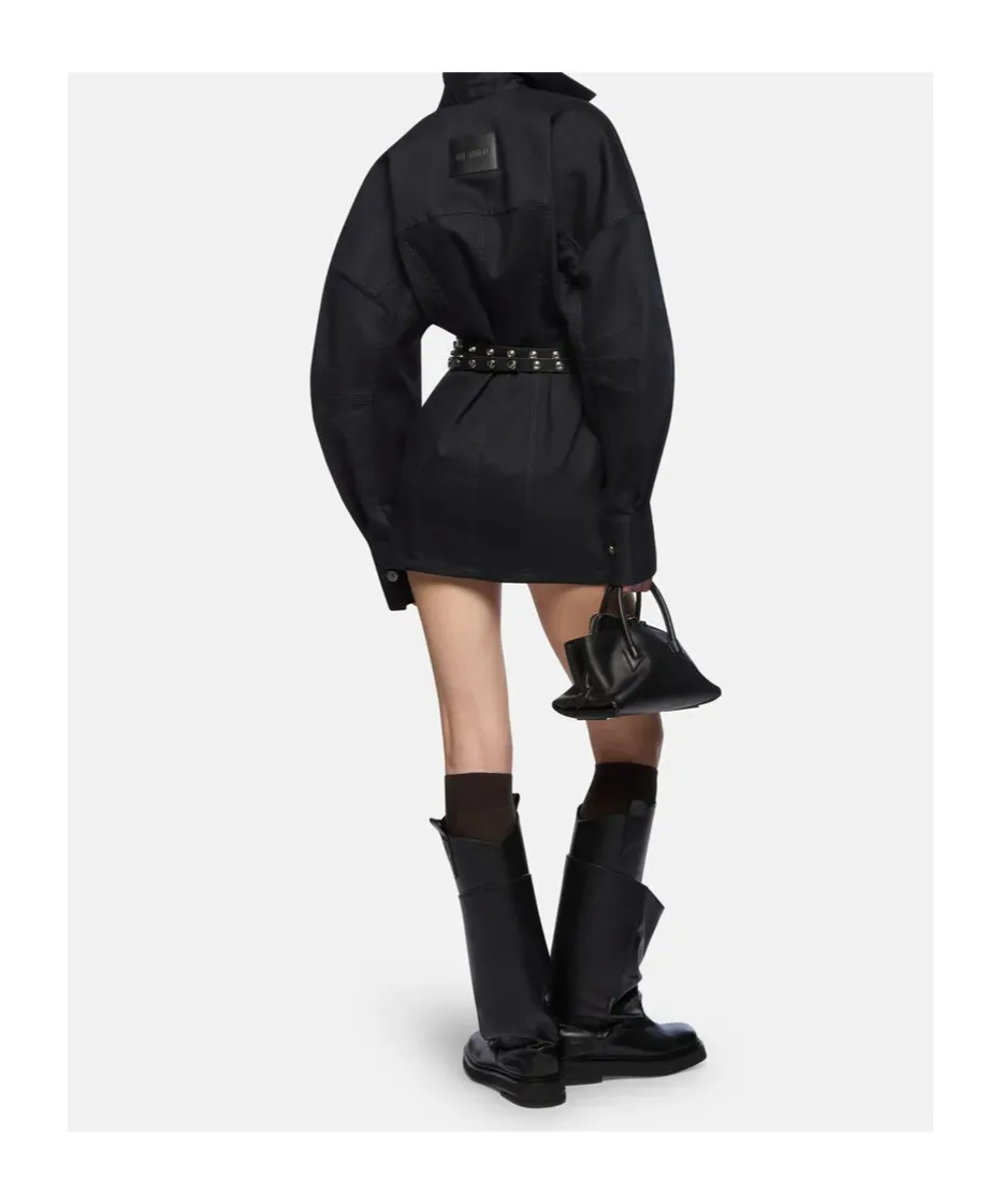 The Attico Button-Up Denim Mini Dress