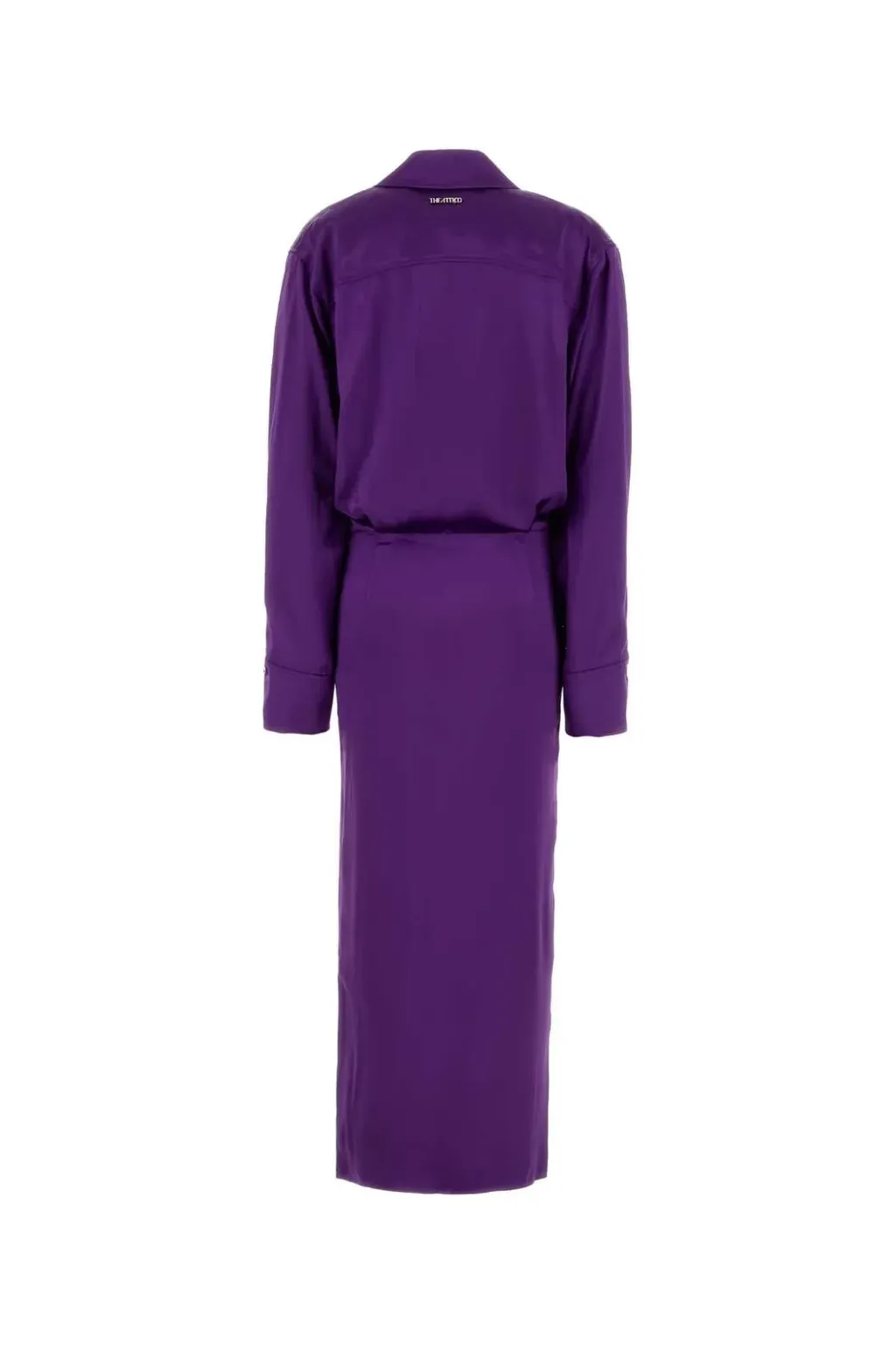The Attico Satin Buttoned Shirt Dress