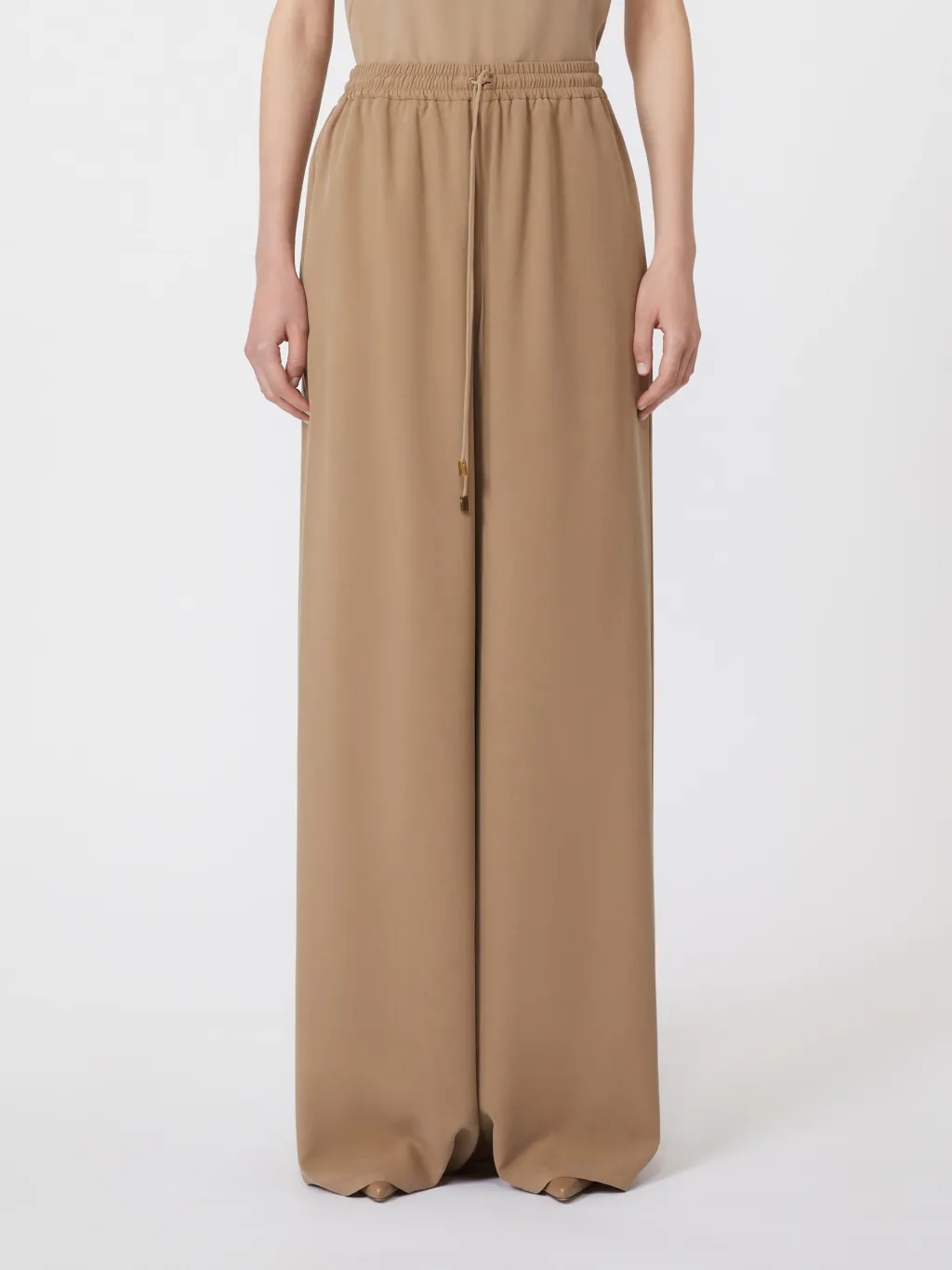 Silk Wide-Leg Pants