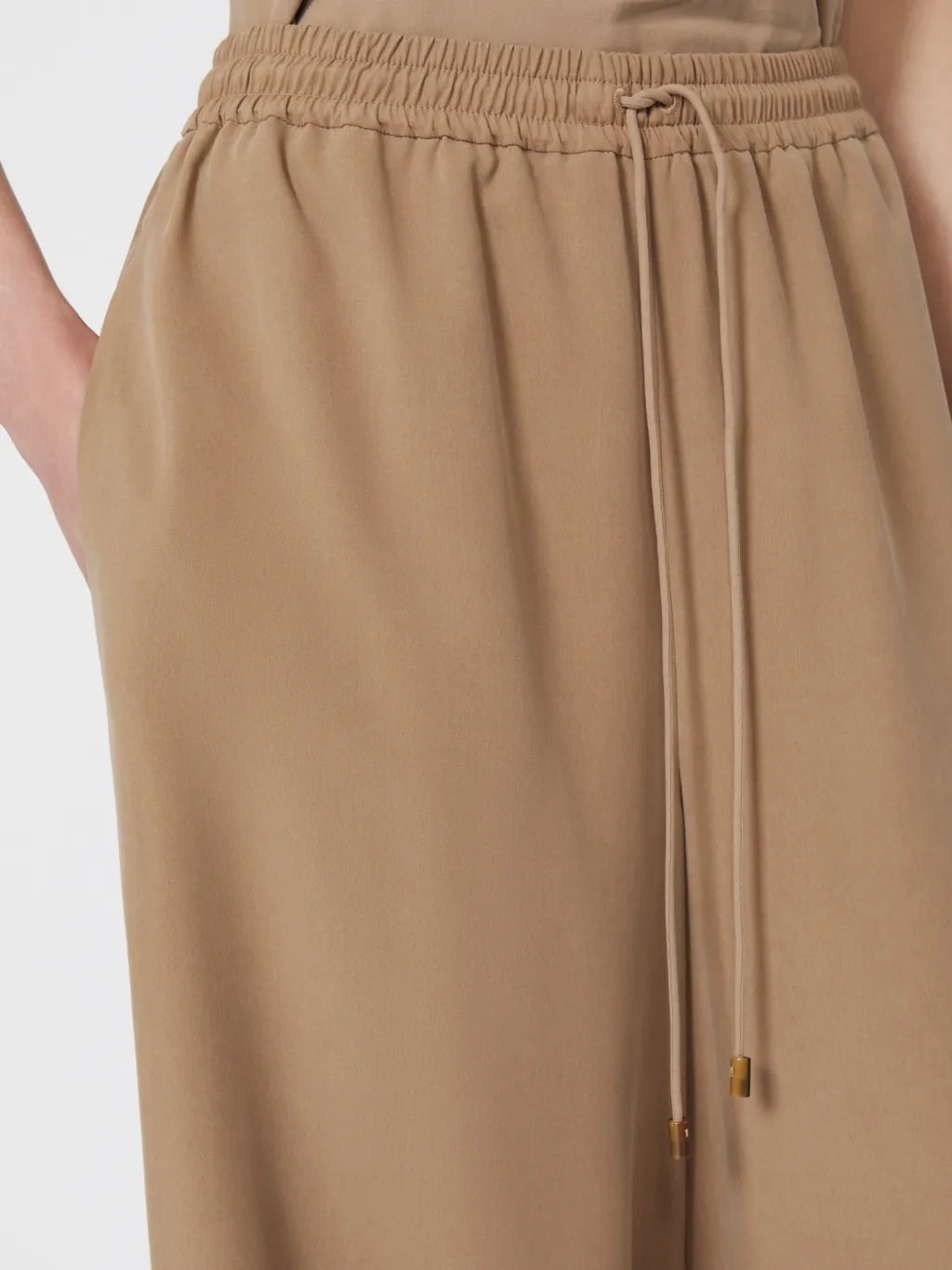 Silk Wide-Leg Pants