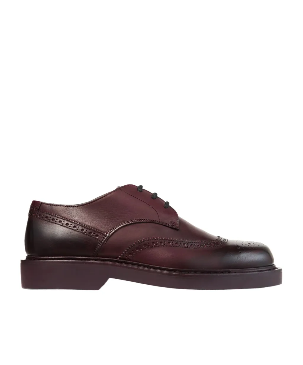 Deep Merlot Buffalo Leather Loafers