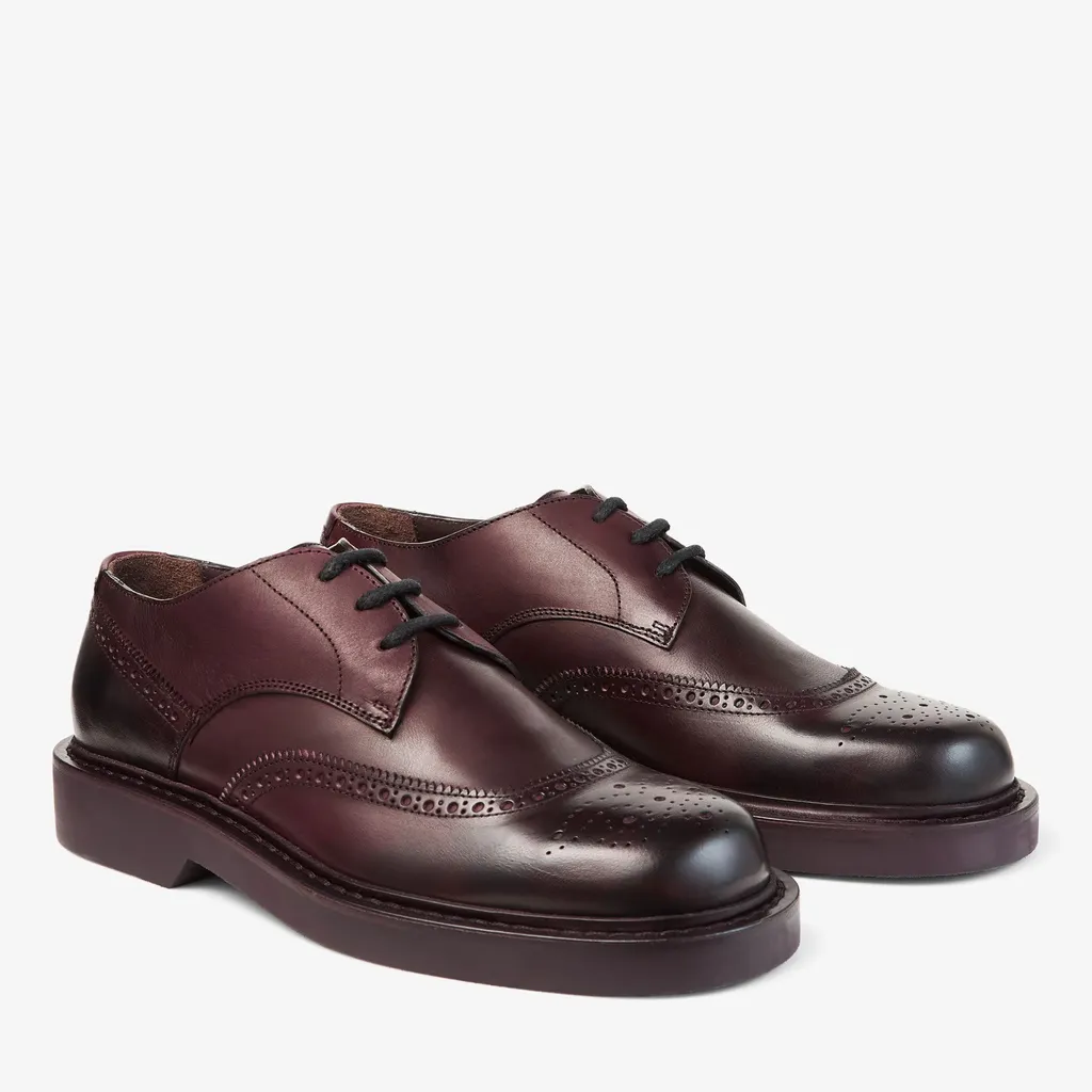 Deep Merlot Buffalo Leather Loafers