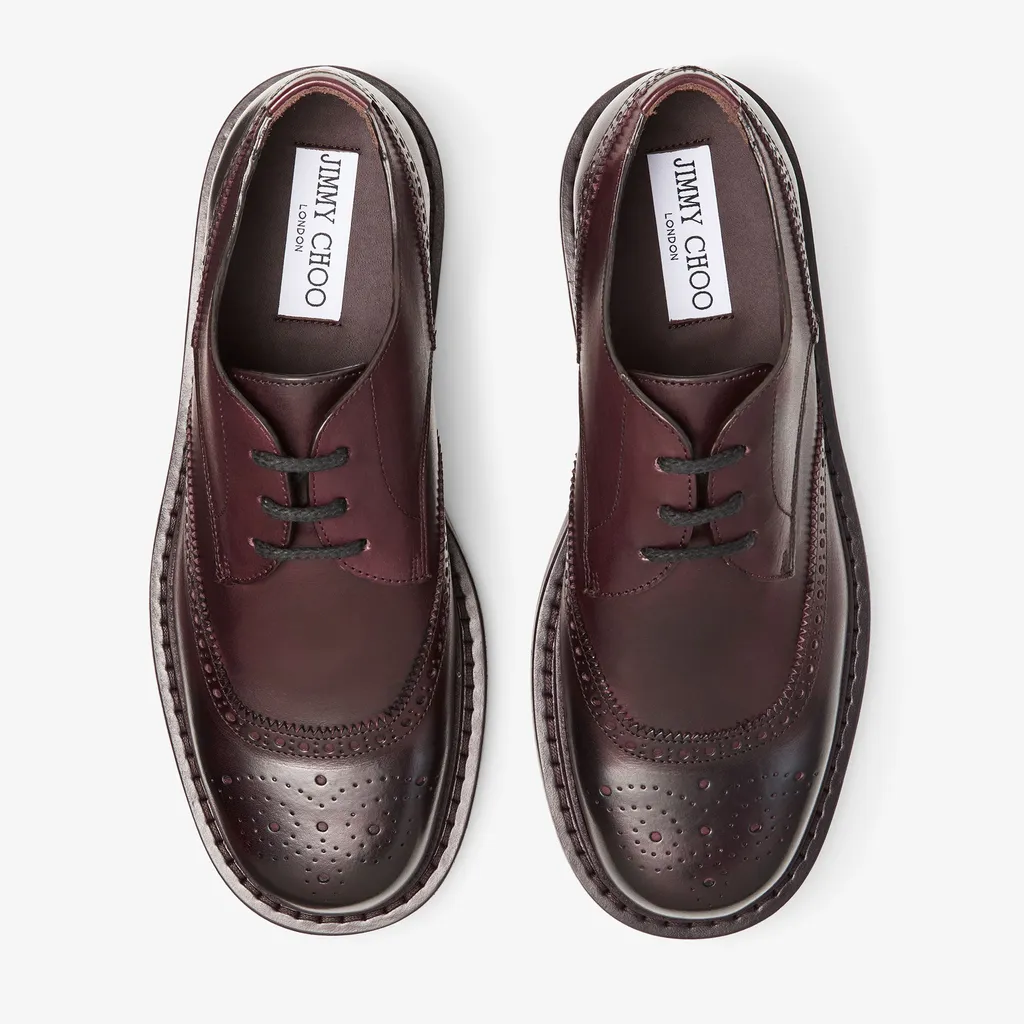 Deep Merlot Buffalo Leather Loafers