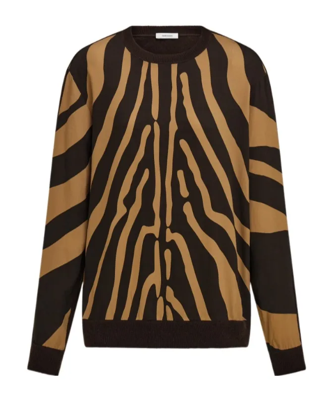 Wool And Cashmere Blend Sweater With Silk Panels