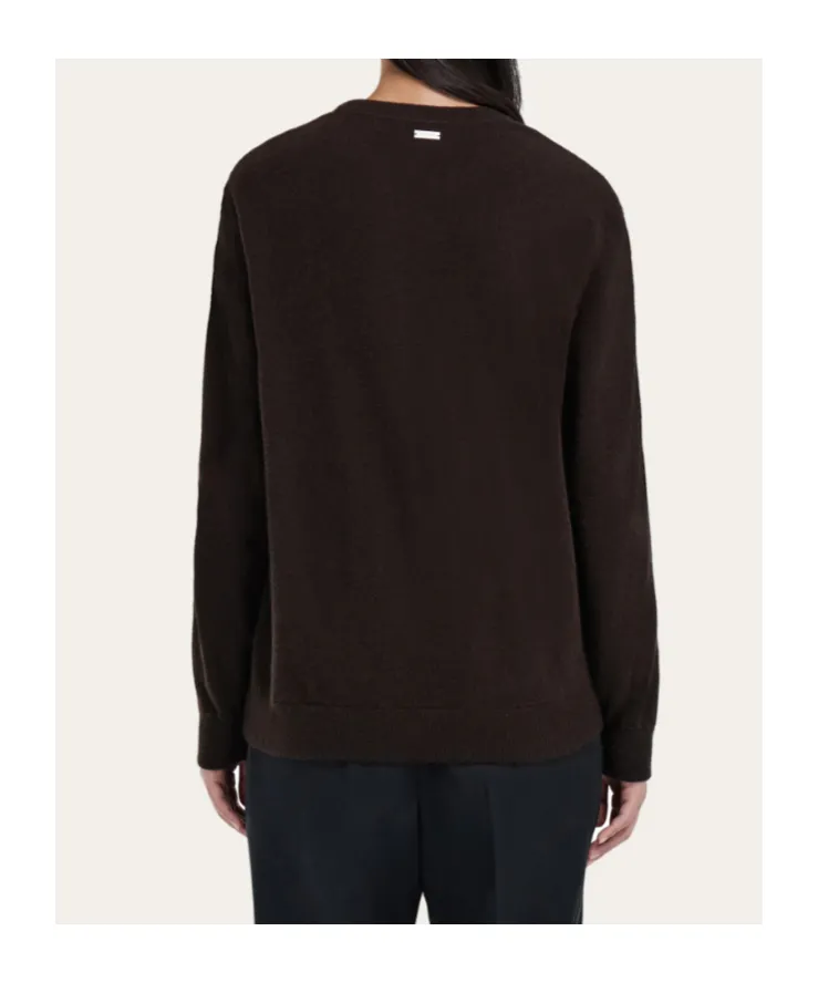 Wool And Cashmere Blend Sweater With Silk Panels