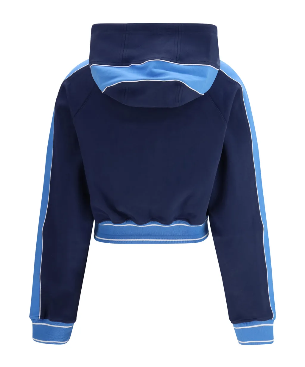 Casablanca Drawstring Cropped Hoodie