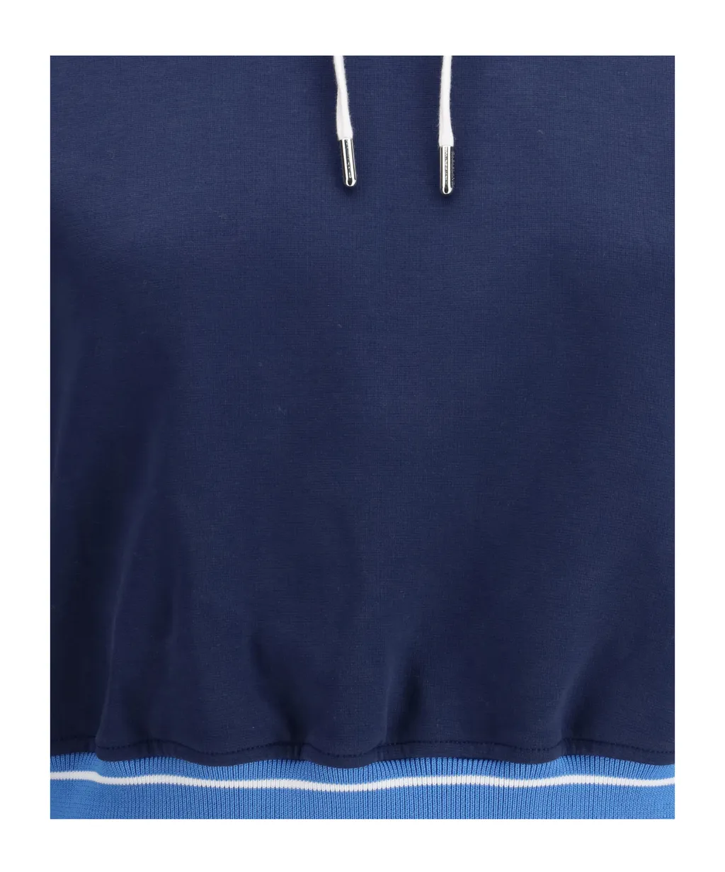 Casablanca Drawstring Cropped Hoodie