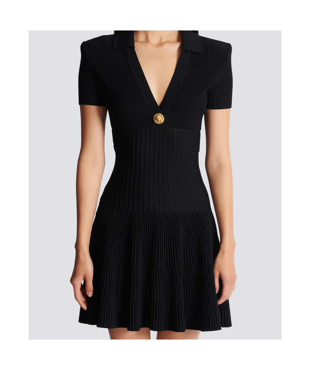 Balmain Short Flared Knit Dress